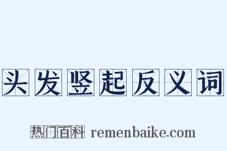 头发竖起反义词是什么意思的图片